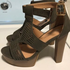 Olive green heels